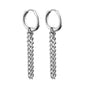 Black Arrow Punk Stainless Steel Stud Earrings | Unisex Gothic Ear Clip Set