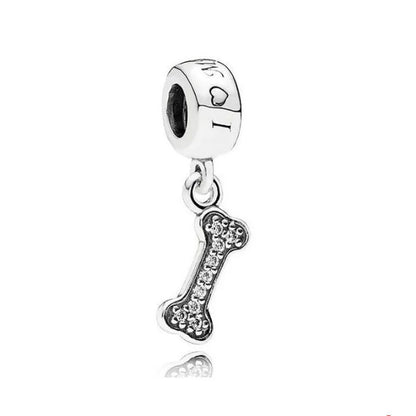 2026 New S925 Silver Robot Cross Digital Pendant, Suitable for Original Bracelets, DIY Accessories, Women's Charm Jewelry Gifts