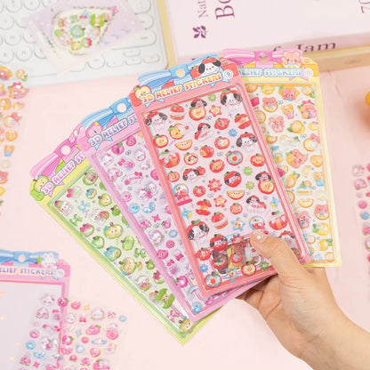 Mr.Paper 3D Relief Bead Stickers | Sweet Candy Party Series Kawaii Decor