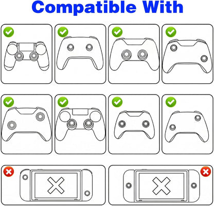 28 Pack Silicone Anti-Slip Thumb Grips for PS5 PS4 Controller | Multicolor Joystick Caps