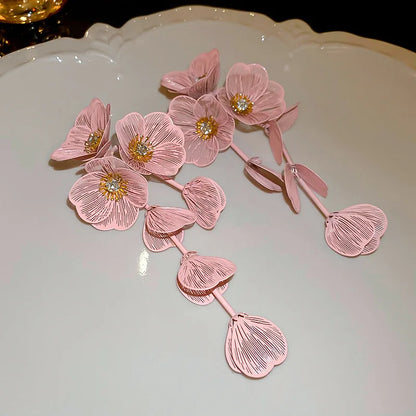 Flower Petal Tassel Earrings | Lightweight Acrylic Drop Earrings