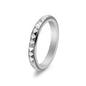 3mm Thin Stainless Steel Pyramids Spinner Ring Wedding Band for Women Girl Size 5-12