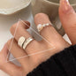 VENTFILLE 925 Sterling Silver Geometric Multilayer Round Bead Ring | Fashion Punk Temperament Jewelry