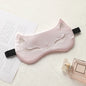 Cat Silk Sleep Eye Mask | Cute Light Blocking Eye Cover for Travel and Nap