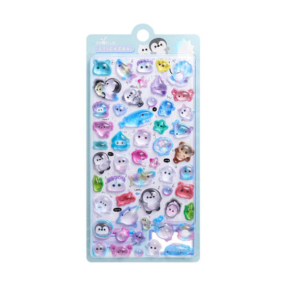 Japanese Anime Food Stamping Seal Fun | 3D Crystal Diamond Sticker Set for Kids