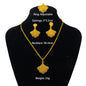 fashion gold jewelry set stainless steel earrings necklaces for women simple Personality gift wedding party Accessories