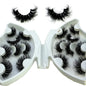 5-8 Pairs Natural Russian Striped Mink Lashes | 3D Volume Wavy False Eyelash Extensions