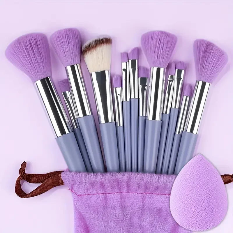 13-Piece Makeup Brush Set | Soft Fluffy Foundation Blush Highlighter Brush Kit