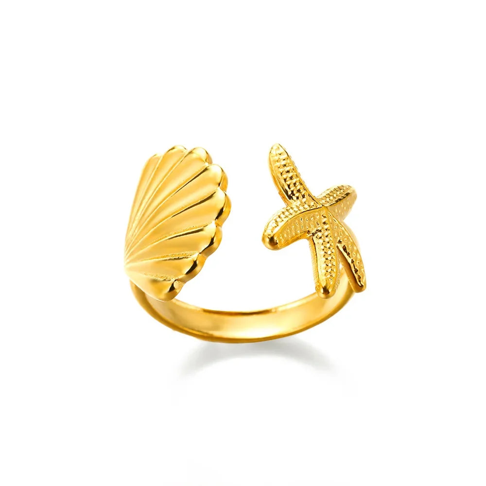Cute Cat Claw Open Rings For Women Stainless Steel Gold Color Temperament Animal Finger Ring 2025 New Fashion Couple Jewelry