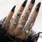 21 Pcs Gothic Rings Set for Women Fashion Simple Snake Butterfly Evil Eye Finger Ring Trendy Punk Jewelry Gifts 2024 New