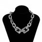 CCB Material Exaggerated Big Choker Necklace Collar for Women Hiphop Chunky Chain Necklace