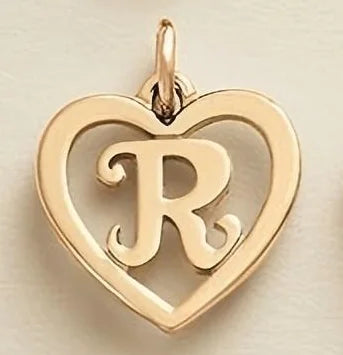 SUNIBI Stainless Steel Letter Heart Shape Hollow Pendant Charm for Bracelet Necklaces  for Women DIY Jewelry Making