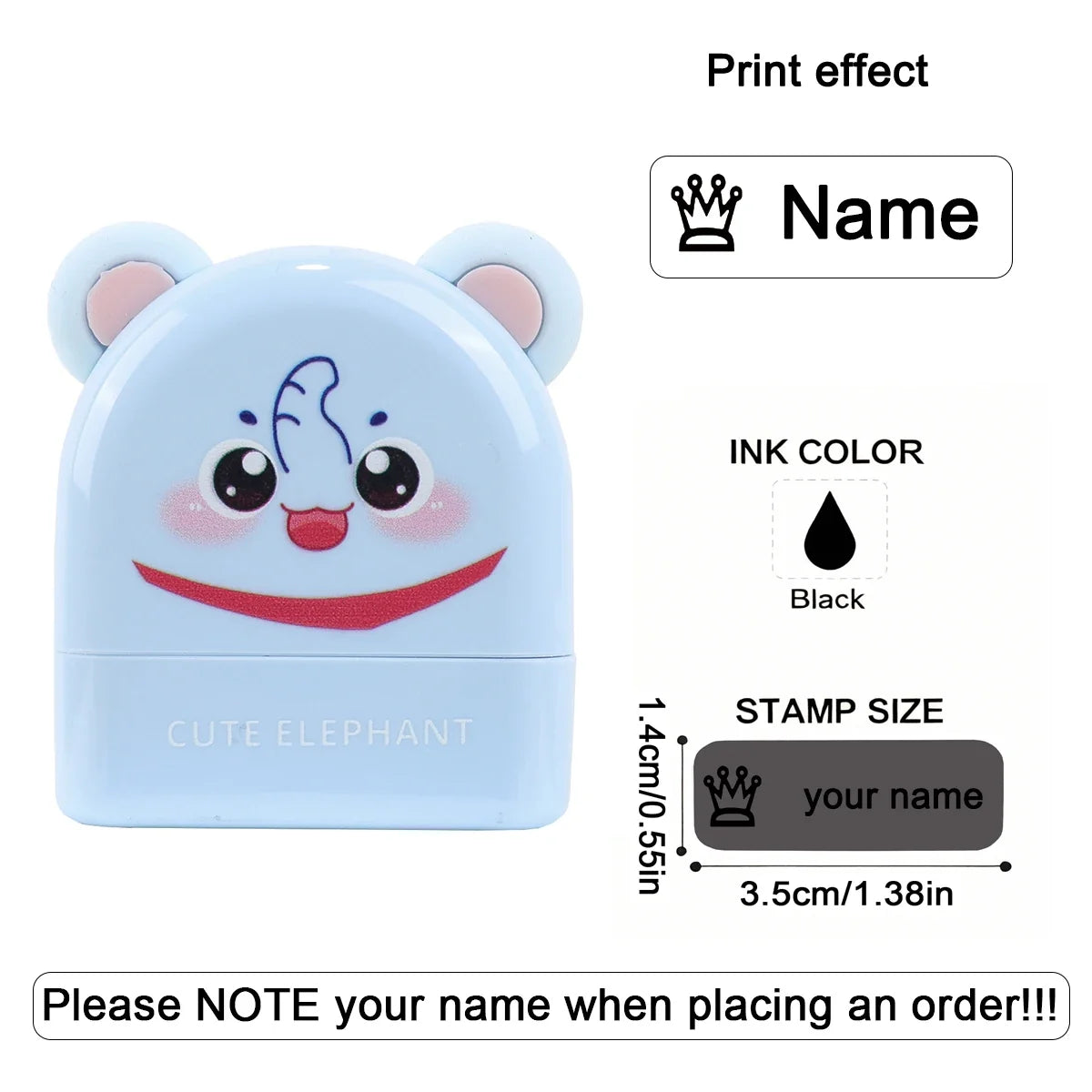 Personalized Animal Name Stamp | Custom Waterproof Clothing Label for Kids