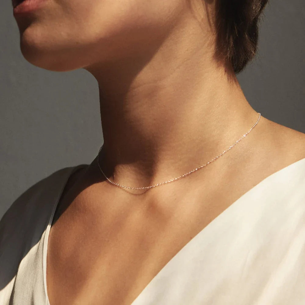 Fine Chain Necklace Stainless Steel Gold Color Pendants Short Long Statement Women Colar Gift Stainless Steel Jewelry Wholesale