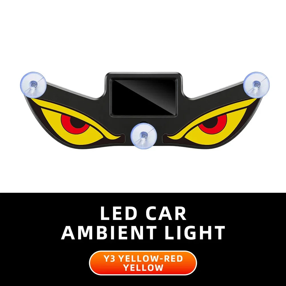 Solar Devil Eye Car Warning Light | USB-C Rechargeable Window Lamp