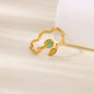 Elegant Stainless Steel Big Bloom Flower Rings For Women Gold Color Sun Starfish Open Ring Finger Jewelry Wedding Her Gift Punk