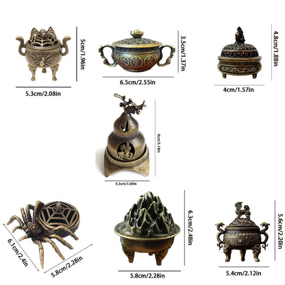 Metal Incense Burner Ornaments | Zen Sandalwood Tower Incense Holder for Home