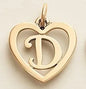SUNIBI Stainless Steel Letter Heart Shape Hollow Pendant Charm for Bracelet Necklaces  for Women DIY Jewelry Making