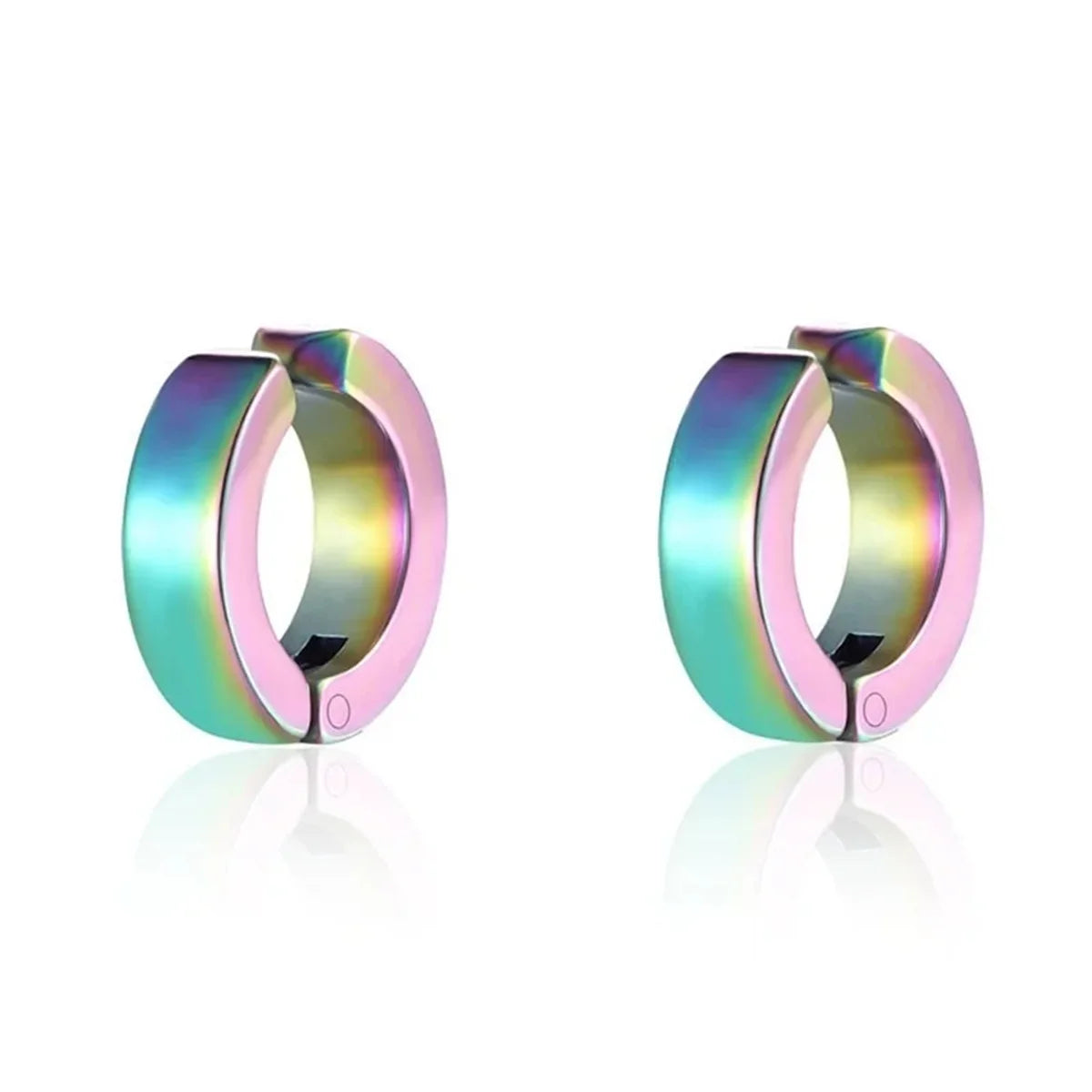 Stainless Steel Cuff Earrings for Men | Non Piercing Clip On Hoop Set