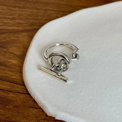 New in 925 Sterling Silver Round Ring Adjustable Rings For Women Men Engagement Aesthetic Luxury Jewelry Wholesale Jewellery