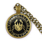 12 Constellation Zodiac Pendant Necklace | Antique Bronze Glass Dome Jewelry