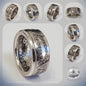 S925 Sterling Silver Ring | Thai Silver Vintage National Emblem Motto Ring for Men