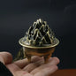 Metal Incense Burner Ornaments | Zen Sandalwood Tower Incense Holder for Home