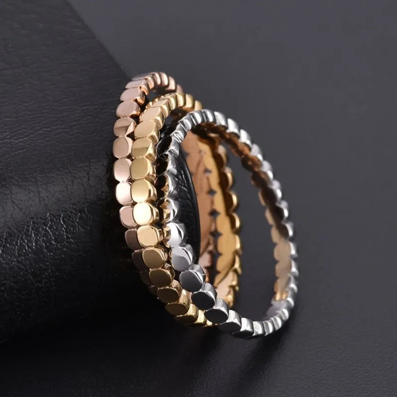 2mm Thin Stainless Steel Round Eternity Ring Wedding Band for Women Girl Size 5-10