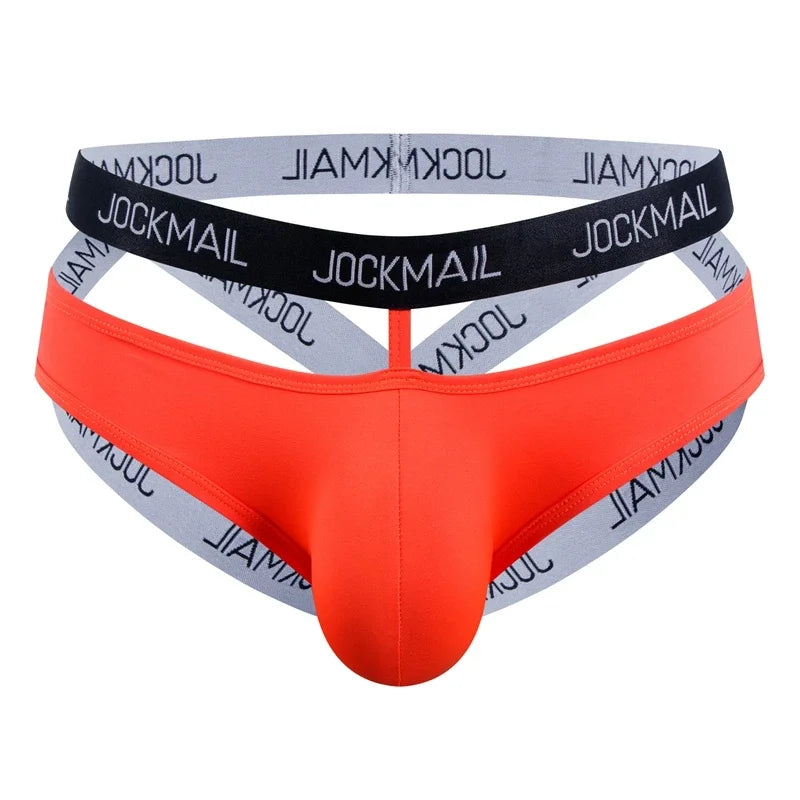 Men Jockstrap Harness Mens Bondage Gay Hombre Stage Nighclubwear Sexy Underwear Thong G String Penis Pouch Ice silk transparent
