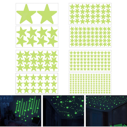Glow In The Dark 3D Stars Moon Wall Stickers | Creative Luminous Room Decor
