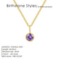 Birthstone Necklace for Woman Stainless Steel 12 Constellation DIY Colourful Zirconia Pendat Birthday Gift Jewelry Wholesale