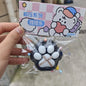 Taba Squishy Bow Cat Paw Fidget Toys | Cute Pink Cat Foot Slow Rebound Toy