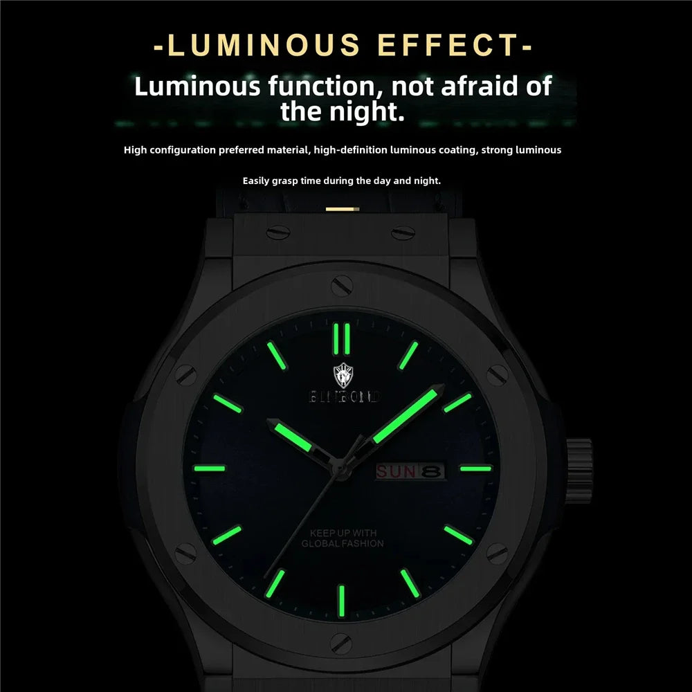 Fashion Quartz Wristwatches New Gifts Sports Leather Mens Automatic Watches For Man Luxury Automatic Watch Men Digital Clock