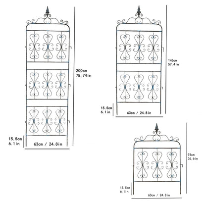 2Tier Clematis Rose Climbing Pergola Outdoor Fence Wrought Iron Plant Support Frame Outdoor Cucumber Climbing Frame