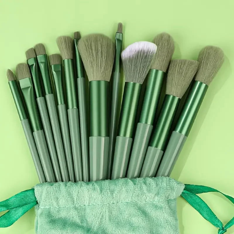13-Piece Makeup Brush Set | Complete Eye Shadow, Concealer & Powder Brush Kit