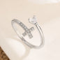 NEWBUY 2026 New Fashion Clear Shiny CZ Zircon Cross Evil Eye Rings For Women Girl Finger Accessories Party Jewelry Gift