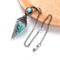Natural Stone Spirit Pendulum Pendant Latticed Chain