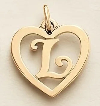 SUNIBI Stainless Steel Letter Heart Shape Hollow Pendant Charm for Bracelet Necklaces  for Women DIY Jewelry Making