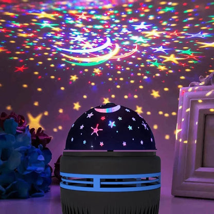 Starry Sky Projector Night Light | USB LED Moon and Stars Room Lamp