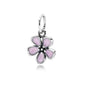 Hot selling 925 silver pink series flower dog paw heart-shaped pendant, Fit original bracelet DIY accessories, exquisite jewelry