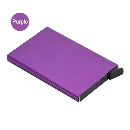 RFID Blocking Metal Wallet | Slim Pop Up Card Holder for Men and Women