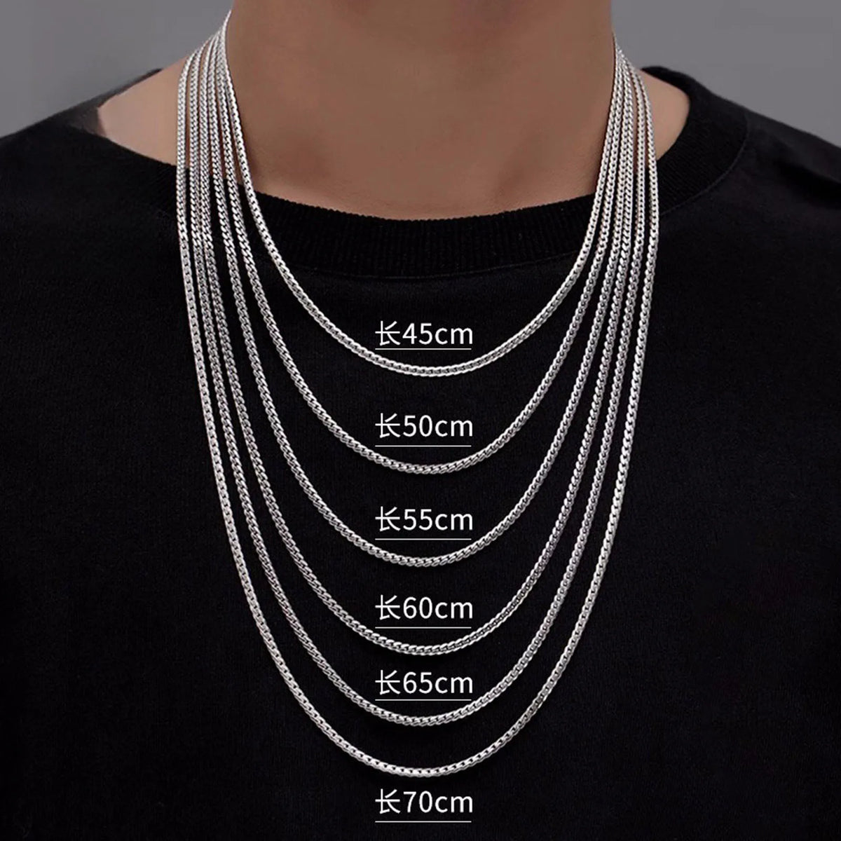 S925Silver Men's and Women's Cuban Chain Necklace 20IN/22IN Slim Style Trendy, Sophisticated Vintage-Inspired Collarbone Layerin