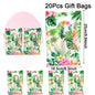 Tropical Hawaiian Party Tablecloth and Candy Bags Set | Flamingo Summer Decor
