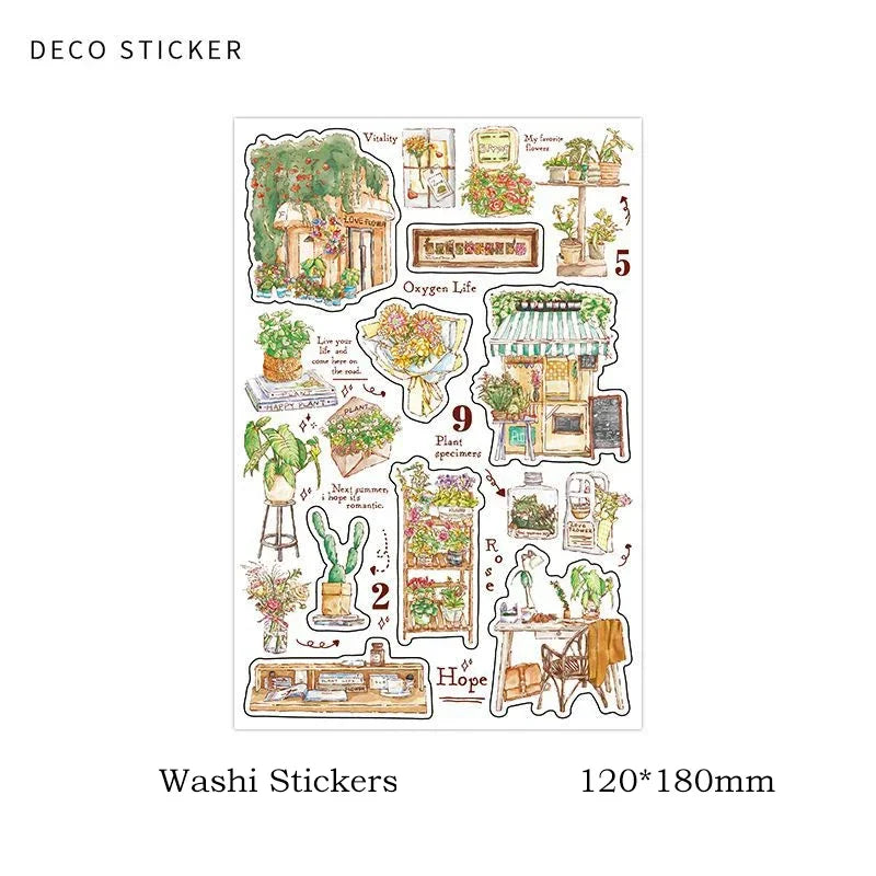DIY Washi Paper Sticker Pack | Creative Scrapbook Decorative Stickers