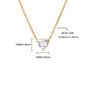 Stainless Steel Birthstone Pendant Necklace for Women Fashion Heart Crystal Zircon Charm Clavicle Chain Birthday Party Jewelry