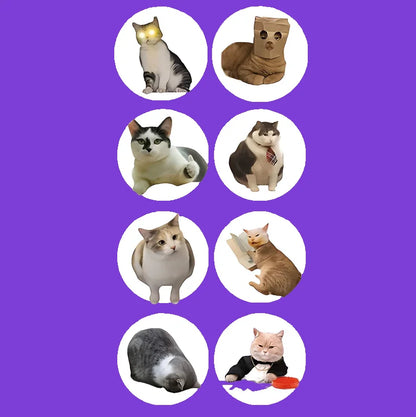 Funny Cat Meme Stickers for Kids | 100 or 500 Pack Teacher Reward Stickers