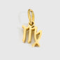 12 Zodiac Signs Pendant Accessories Stainless Steel Constellation Necklace Birthday Gift