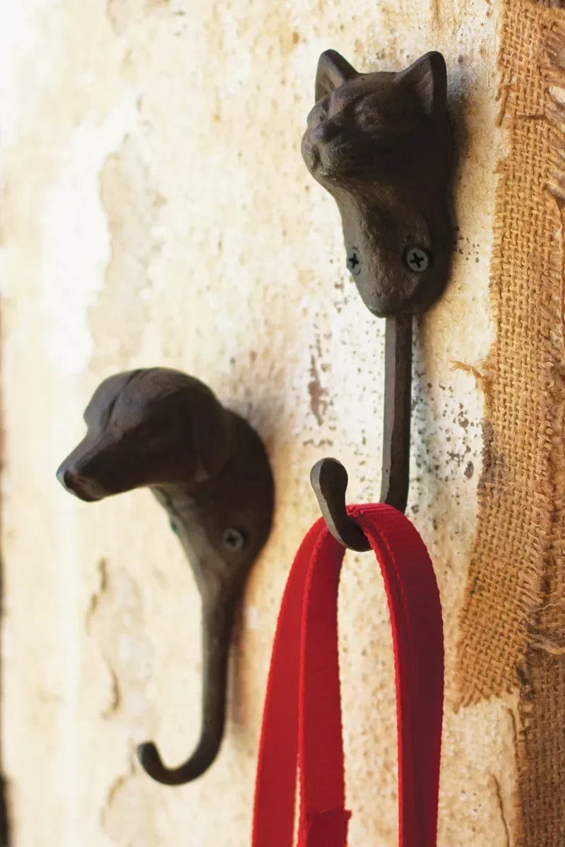 Animal Shape Ironwork Metal Hooks Clothes Hat Key Retro Style Originality Wall Hooks Villa Courtyard Wall Mounted Decorate home