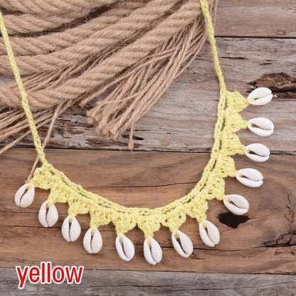 Handmade Shell Choker Necklace | Bohemian Beach Jewelry for Women