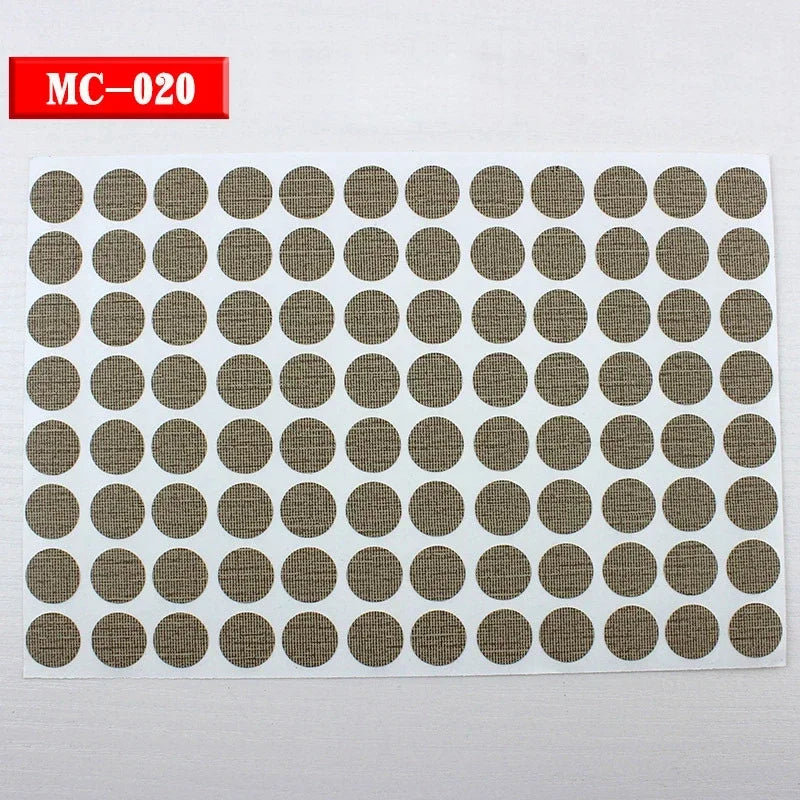 96Pcs 15mm Wood Furniture Screw Cap Covers | Self-Adhesive Hole Stickers for Desk Cabinets